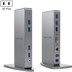 WAVLINK WL-UG39DK7 USB3.0 Hub Adapter Multi-Screen Graphics Card Universal Docking Station, Plug:US Plug