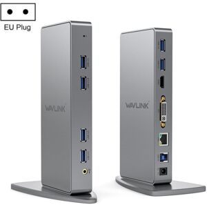 WAVLINK WL-UG39DK7 USB3.0 Hub Adapter Multi-Screen Graphics Card Universal Docking Station, Plug:EU Plug