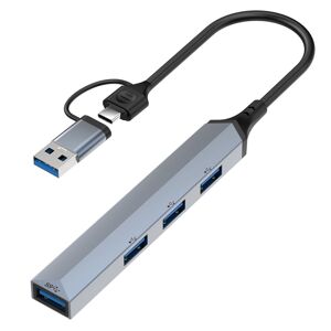 Shoppo Marte V252B 4 in 1 USB + USB-C/Type-C to USB Multifunctional Docking Station HUB Adapter