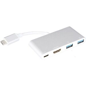 Shoppo Marte USB-C to HDMI Adapter, USB 3.1 Type C to HDMI 4K Multiport AV Converter with 2 USB 3.0 Port and USB C Charging Port for Chromebook Pixel/MacBook/ Dell