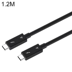 Shoppo Marte USB-C / Type-C Male to USB-C / Type-C Male Multi-function Transmission Cable for Thunderbolt 4, Cable Length:1.2m(Black)