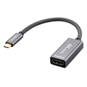Shoppo Marte ULT-unite USB3.1 Type-C / USB-C To HDMI 4K HD Cable Computer with Screen Conversion Cable, Color: Silver Gray