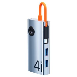 ROCK TR25 4 in 1 USB-C / Type-C to USB 3.0x4 Portable Multifunctional HUB Docking Station