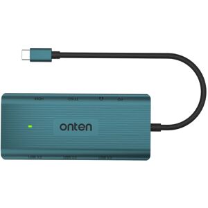 Onten UC961 9 in 1 USB-C / Type-C Multi-function HUB Docking Station(Green)