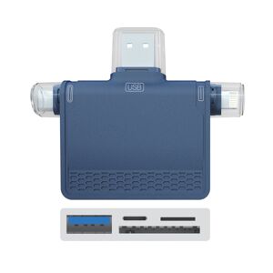 Shoppo Marte NK-939C 3 in 1 USB to USB-C / Type-C + 8PIN Multifunctional Docking Station (Blue)