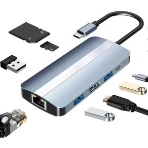 Shoppo Marte BYL-2205 8 in 1 USB-C / Type-C to USB Multifunctional Docking Station HUB Adapter