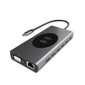 Shoppo Marte BX15W USB HUB Type-C Docking Station with Wireless Charge Function(15 in 1)
