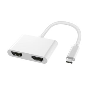 Shoppo Marte 4 in 1 Multifunction USB-C / Type-C to PD USB-C / Type-C +USB 3.0+Dual HDMI HUB Docking Station (White)