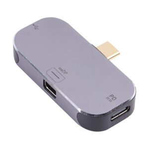 Shoppo Marte 3 in 1 USB-C / Type-C Male to Dual USB-C / Type-C + Mini DP Female Adapter