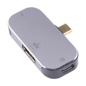 Shoppo Marte 3 in 1 USB-C / Type-C Male to Dual USB-C / Type-C + 4K 60Hz HDMI Female Adapter