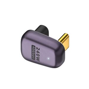 Shoppo Marte 240W USB-C/Type-C Female to USB-C/Type-C Male 40Gbps U-Type Adapter with Light