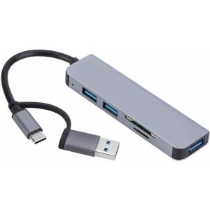 Shoppo Marte 2302 5 in 1 USB+USB-C/Type-C to USB Multi-function Docking Station HUB Adapter