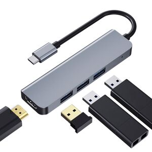 Shoppo Marte 2008N 4 In 1 USB 3.0 x3 + HDMI Multi-function Intelligent Type-C / USB-C HUB Docking Station