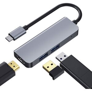 Shoppo Marte 2008N 3 In 1 USB 3.0 x2 + HDMI Multi-function Intelligent Type-C / USB-C HUB Docking Station