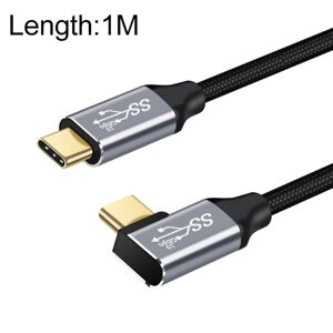 Shoppo Marte 1m 10Gbps USB-C / Type-C Male Straight to Male Elbow Charging Data Transmission Cable