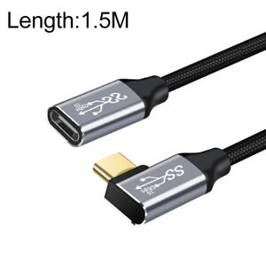 Shoppo Marte 1.5m 10Gbps USB-C / Type-C Female to Male Elbow Charging Data Transmission Extension Cable