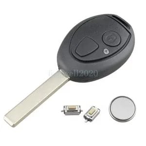 MediaTronixs For Rover 75 MG ZT ZTT MINI 2 Button Key Fob Case Battery Repair kit + Switch