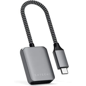 Satechi USB-C til Jack-stik 3.5 mm & USB-C Adapter - Space Grey