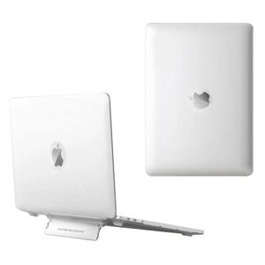 TABLETCOVERS.DK MacBook Air 15 M2/M3 (2023-2024) Plastik Cover m. Kickstand - Mat Frosted Hvid