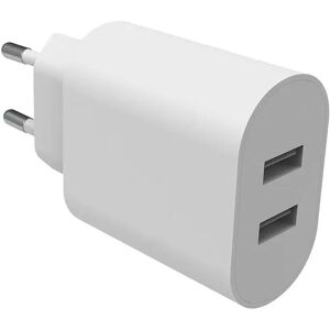 Smartline 24W Vægoplader m. 2x USB-A - Hvid