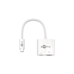 Goobay 62110, Ledningsført, USB 3.2 Gen 1 (3.1 Gen 1) Type-C, Hvid, 60 Hz, HDMI, USB 3.2 Gen 1 (3.1 Gen 1) Type-C, Acrylonitrilbutadienstyren, Polyvinylchlorid (PVC)