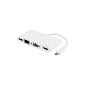 DELTACO USBC-HDMI14 - Dockingstation - USB-C - VGA, HDMI - 1GbE