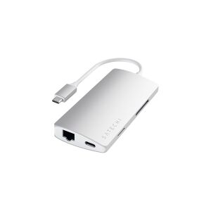 Satechi Aluminum Multi-Port Adapter V2 - Dockingstation - USB-C / Thunderbolt 3 - 1GbE