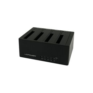 LC Power LC-Power LC-DOCK-U3-4B For Windows, SATA, 2.5 and 3.5, USB 3.2 Gen 1 (3.1 Gen 1) Type-A, 5 Gbit/s, Black