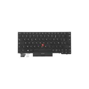 Lenovo Chicony - Notebooks udskiftningstastatur - med Trackpoint, UltraNav - AZERTY - fransk - sort - for ThinkPad L13 Gen 2 20VH, 20VJ  L13 Yoga Gen 2 20VK, 20VL  X13 Gen 1 20T2, 20T3, 20UF, 20UG