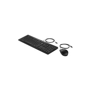 HP 225 - Tastatur og mus-sæt - USB - Pan Nordic - for HP 34  Elite Mobile Thin Client mt645 G7  Laptop 15  Pro Mobile Thin Client mt440 G3