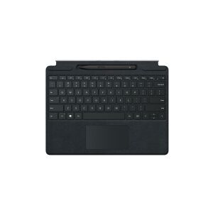 Microsoft Surface Pro Signature Keyboard - Tastatur - med touchpad, accelerometer, Surface Slim Pen 2 opbevaring og opladningsbakke - QWERTY - spansk - sort - kommerciel - med Slim Pen 2 - for Surface Pro 8