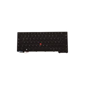 Lenovo Lite-On - Notebooks udskiftningstastatur - med Trackpoint - bagbelyst - tysk - sort - for ThinkPad L13 Gen 3 21B3, 21B4, 21BA  L13 Yoga Gen 3 21B6, 21BC  X13 Gen 3 21BQ, 21CN