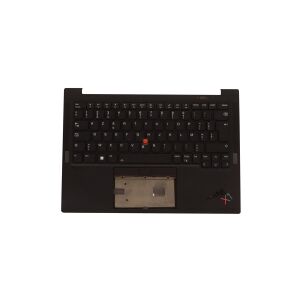 Lenovo Sunrex - Notebooks udskiftningstastatur - med Trackpoint, UltraNav - bagbelyst - AZERTY - belgisk - FRU - med topdække - for ThinkPad X1 Carbon Gen 10 21CB, 21CC