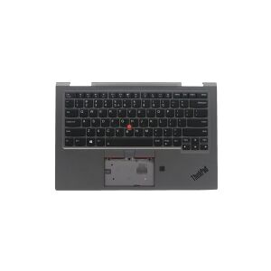 Lenovo Chicony - Notebooks udskiftningstastatur - med Trackpoint - bagbelyst - QWERTY - engelsk - Europa - FRU - med topdække - for ThinkPad X1 Yoga Gen 5 20UB, 20UC