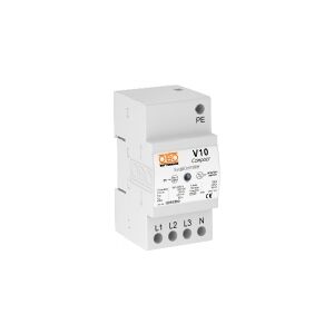 Obo Bettermann V10 COMPACT 255, 230 V, 50 - 60 Hz, 60000 A, 1100 V, Hvid, 0,000025 ms