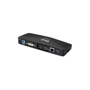 Club-3d Club 3D SenseVision USB 3.0 4K Docking Station - Dockingstation - USB - DVI, HDMI, DP - 1GbE