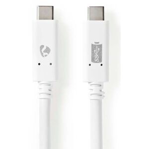 Nedis Usb-C 3.2 Gen.2 Kabel - 5a/100w - Hvid - 1 M