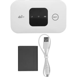 Bærbar 4G Mobile WiFi Hotspot Router til Telefon Laptop Tablet - High Speed Hvid