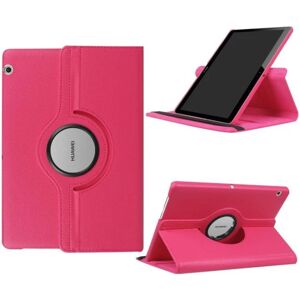 Generic Huawei MediaPad T3 10 Etui med roterende stand - Rosa Pink