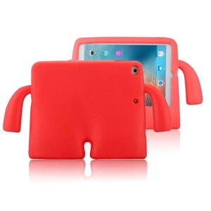 Generic iPad (2017)  Opfindsomt tegnefilmsfigurs cover til børn - Rød Red