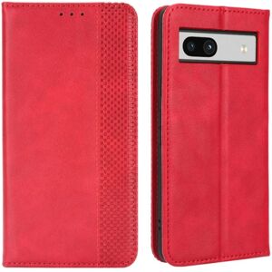 MTK Google Pixel 7a Stand Telefonetui Fuld Beskyttelse Pung Cover - Red