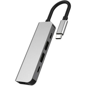 USB-C Hub Adapter til HDMI-kompatibel 4K30HZ Dual-USB TypeC Splitter Support PD60W dockingstation til bærbar telefon PC