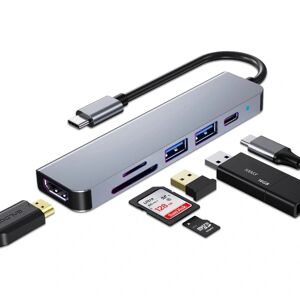 USB C HUB, Multiport USB C-adapter til MacBook Pro og Air tilbehør