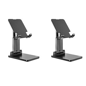 Apple 2x Dual Pole Foldebar Tablet Stand, justerbar Højde Til Ipad Pro Stand Udtrækkelig Solid Desktop St