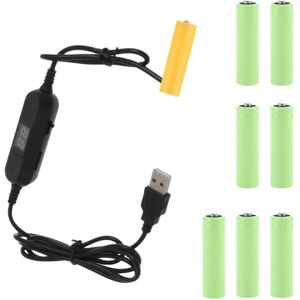 Genbrug USB til 1,5v-12v Lr6/am3/aa Batterieliminator Udskift 1-8 stk. batterier