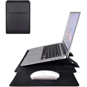 Laptop Taske Stand Case Til Macbook HP Dell Lenovo Huawei SORT Black 13-13.3 inch