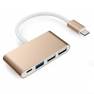 YIXI 4-i-1 Type C Hub med 3 USB 3.0-strømforsyninger kompatibel med Mac Air 2020-2018 MacBook Pro 13/15/16 osv. USB-C-adapter med multiport - Pink