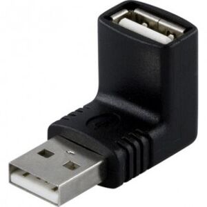 Deltaco Usb -Vinkeladapter, Usb A Han - Usb A Hun