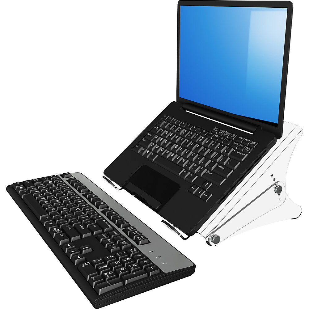 Dataflex Soporte para ordenador portátil ERGONOTE®, para ordenadores portátiles de hasta 15,4'', acrílico transparente