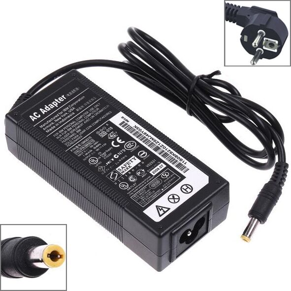 Lenovo EU Plug AC Adapter 20V 3.25A 65W for Lenovo Notebook, Output Tips: 5.5 x 2.5mm